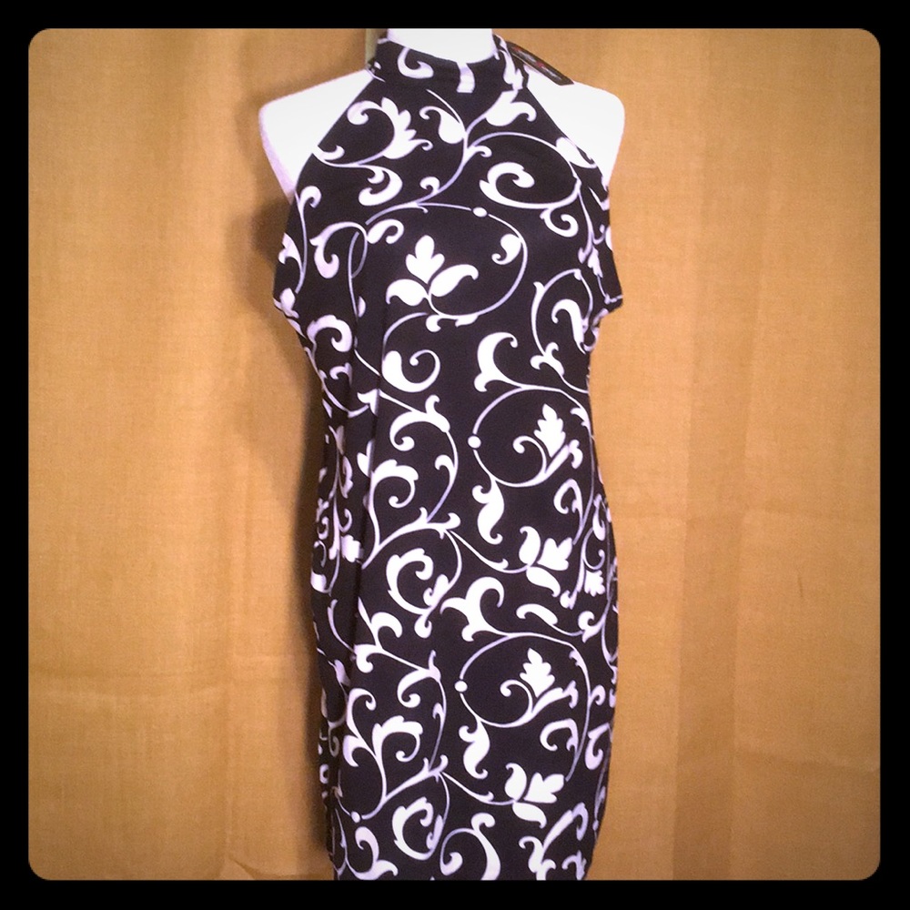 NEW black & white dress XL Bella Berry